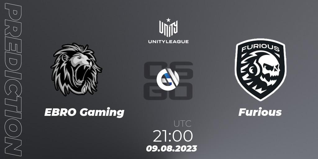 EBRO Gaming vs Furious: Match Prediction. 09.08.2023 at 21:00, Counter-Strike (CS2), LVP Unity League Argentina 2023
