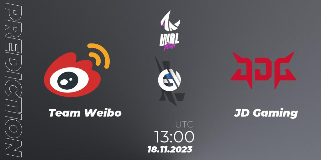Team Weibo vs JD Gaming: Match Prediction. 18.11.23, Wild Rift, WRL Asia 2023 - Season 2 - Regular Season