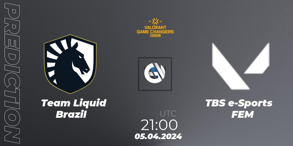 Team Liquid Brazil vs TBS e-Sports FEM: Match Prediction. 05.04.24, VALORANT, VCT 2024: Game Changers Brazil Series 1