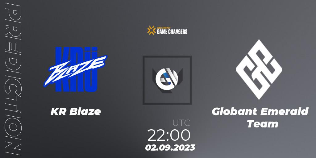 KRÜ Blaze vs Globant Emerald Team: Match Prediction. 02.09.2023 at 22:00, VALORANT, VCT 2023: Game Changers LAS - Playoffs
