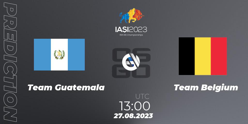 Team Guatemala vs Team Belgium: Match Prediction. 27.08.23, CS2 (CS:GO), IESF World Esports Championship 2023