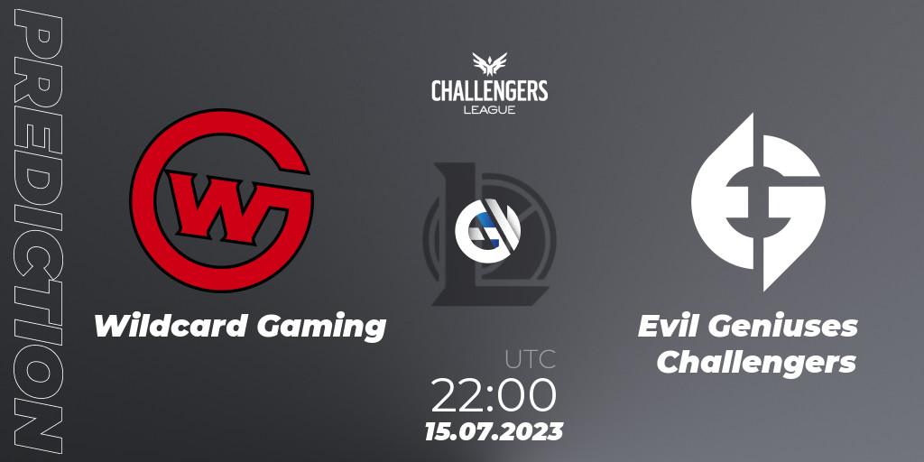 Wildcard Gaming vs Evil Geniuses Challengers: Match Prediction. 15.07.23, LoL, North American Challengers League 2023 Summer - Group Stage