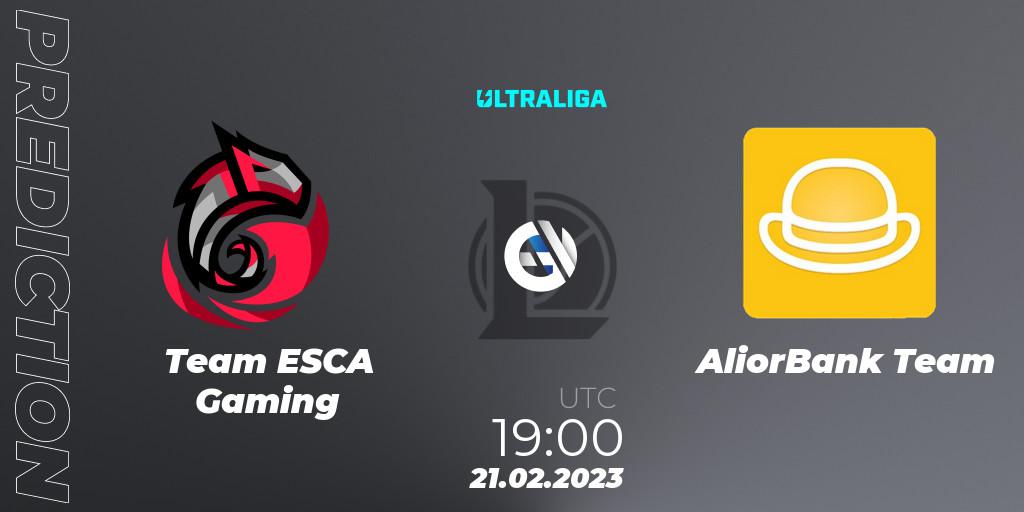 Team ESCA Gaming vs AliorBank Team: Match Prediction. 17.02.2023 at 16:00, LoL, Ultraliga Season 9 - Group Stage