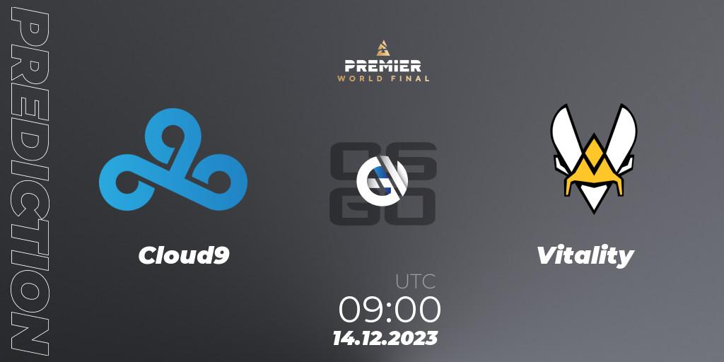 Cloud9 vs Vitality: Match Prediction. 14.12.23, CS2 (CS:GO), BLAST Premier World Final 2023