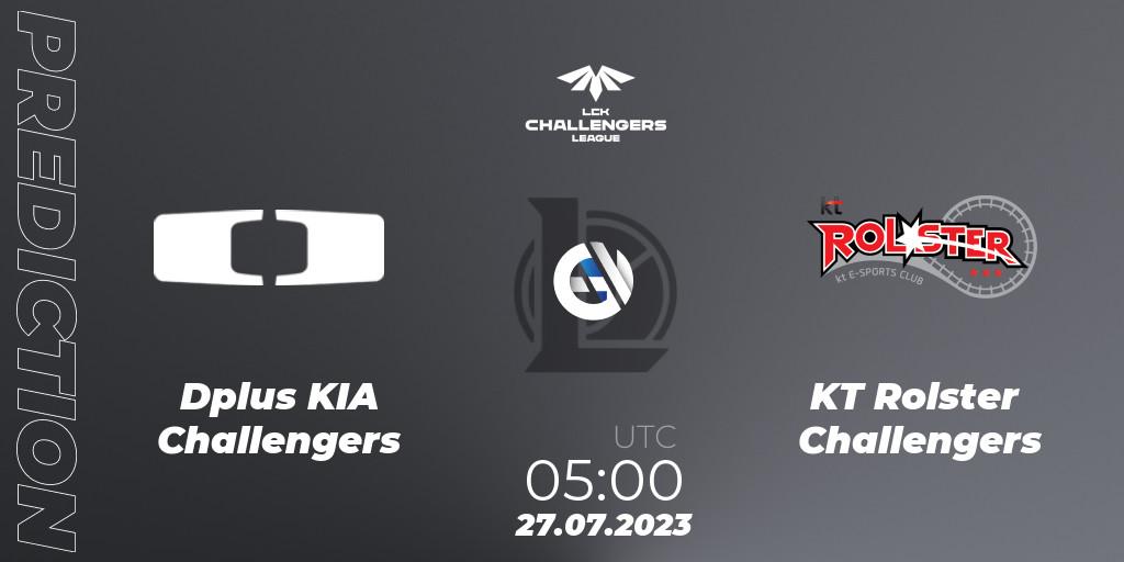 Dplus KIA Challengers vs KT Rolster Challengers: Match Prediction. 27.07.23, LoL, LCK Challengers League 2023 Summer - Group Stage
