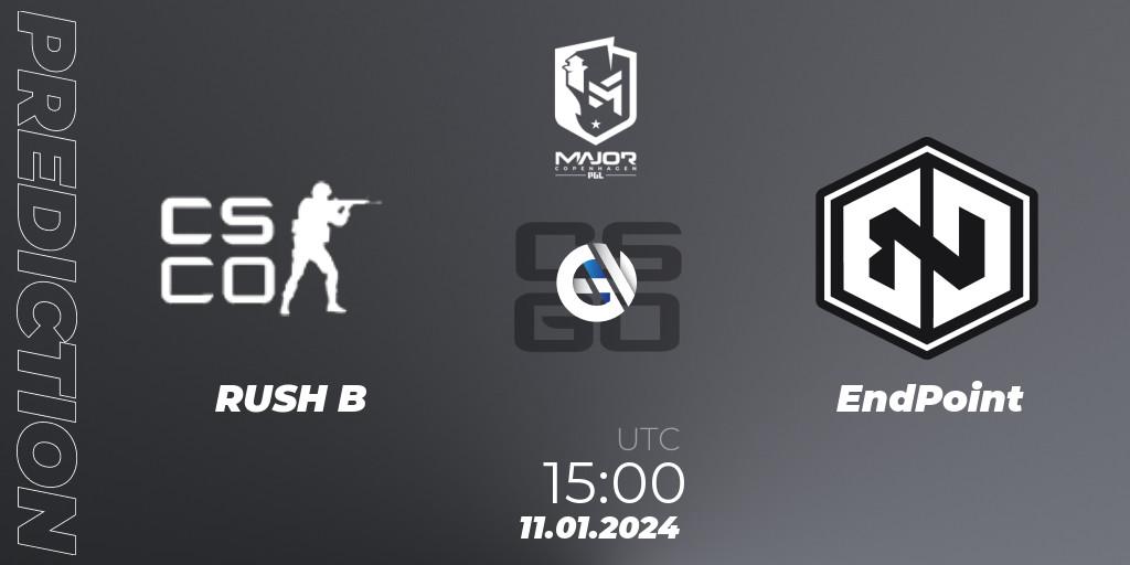 RUSH B vs EndPoint: Match Prediction. 11.01.2024 at 15:00, Counter-Strike (CS2), PGL CS2 Major Copenhagen 2024 Europe RMR Open Qualifier 2