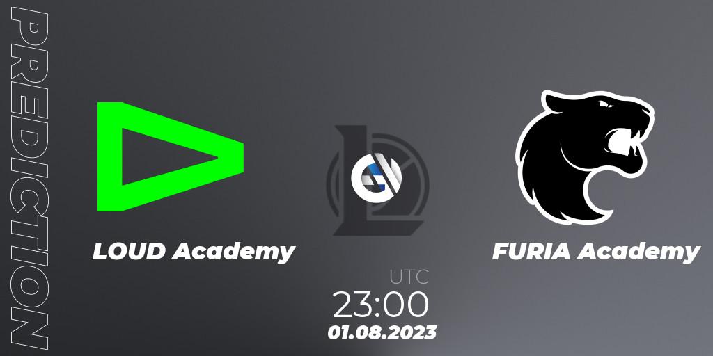 LOUD Academy vs FURIA Academy: Match Prediction. 01.08.2023 at 23:00, LoL, CBLOL Academy Split 2 2023 - Group Stage