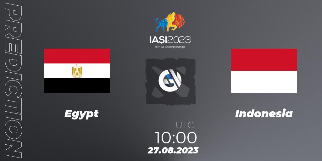 Egypt vs Indonesia: Match Prediction. 27.08.23, Dota 2, IESF World Championship 2023