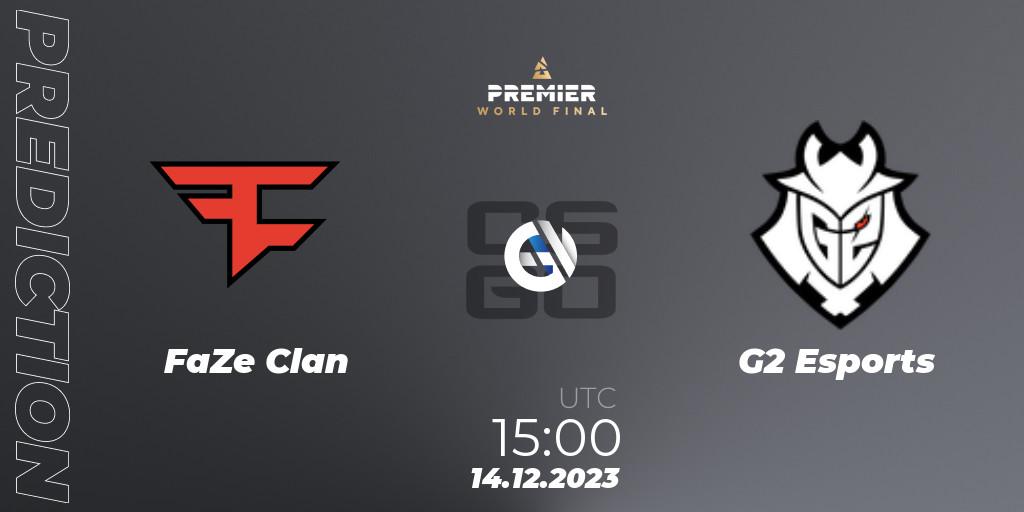 FaZe Clan vs G2 Esports: Match Prediction. 14.12.23, CS2 (CS:GO), BLAST Premier World Final 2023