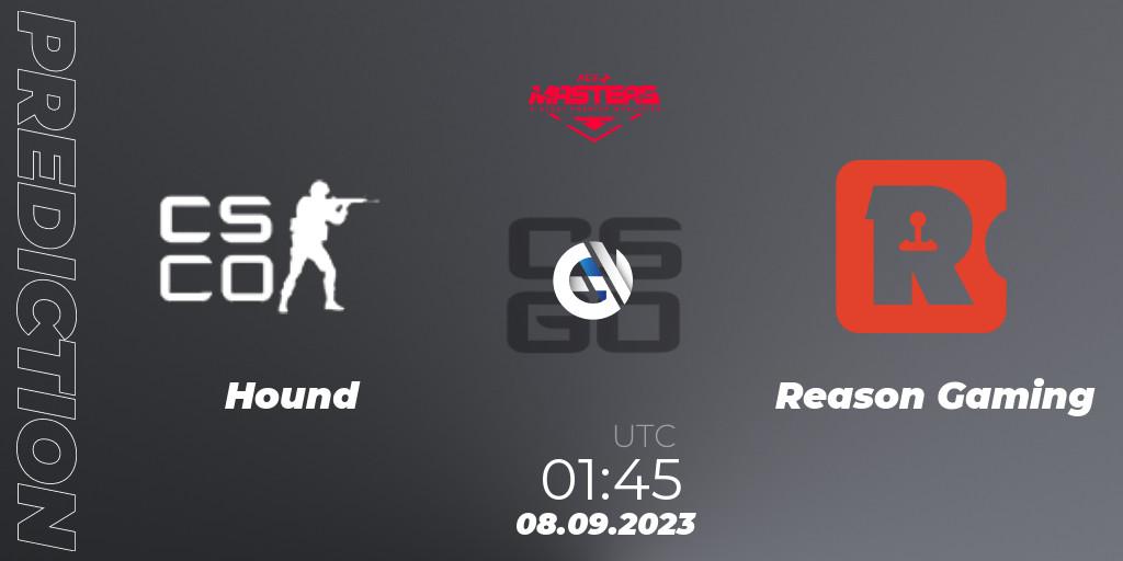 Hound vs Reason Gaming: Match Prediction. 08.09.2023 at 01:45, Counter-Strike (CS2), Ace North American Masters Fall 2023 - BLAST Premier Qualifier