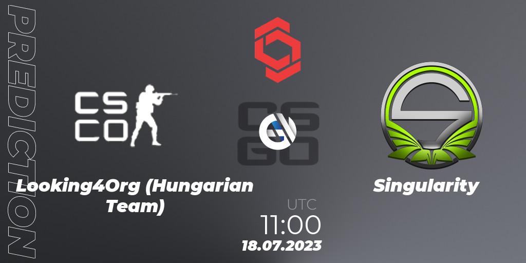 Looking4Org (Hungarian Team) vs Singularity: Match Prediction. 18.07.2023 at 11:00, Counter-Strike (CS2), CCT Central Europe Series #7: Closed Qualifier