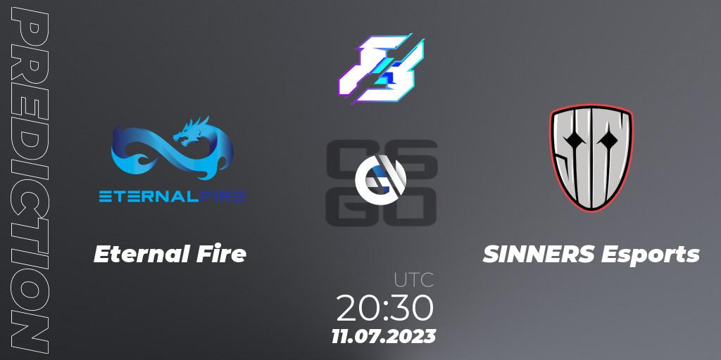 Eternal Fire vs SINNERS Esports: Match Prediction. 11.07.23, CS2 (CS:GO), Gamers8 2023 Europe Open Qualifier 2