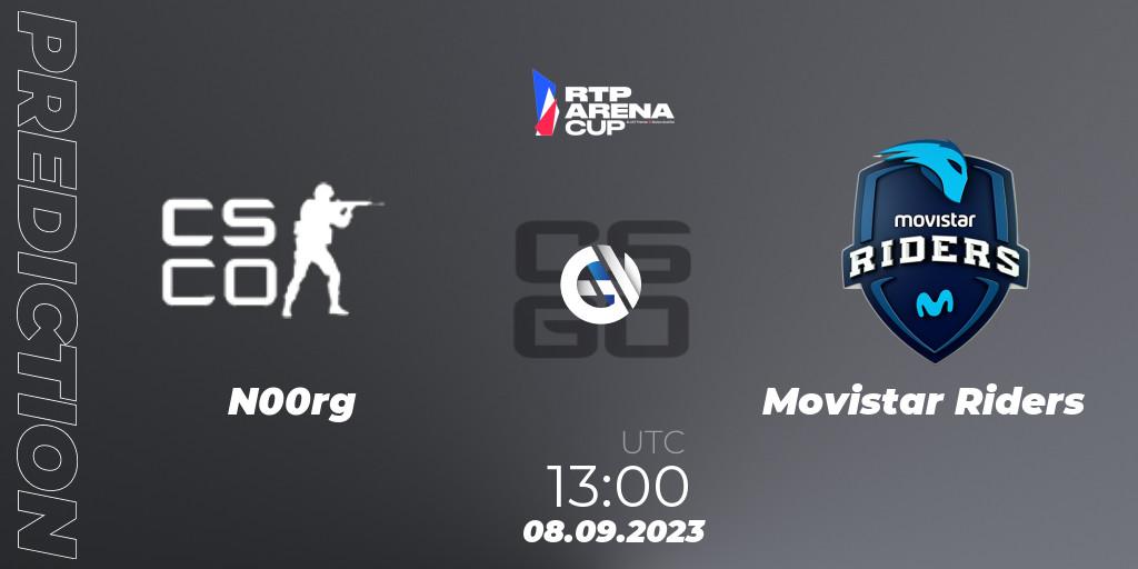 N00rg vs Movistar Riders: Match Prediction. 08.09.2023 at 13:00, Counter-Strike (CS2), RTP Arena Cup 2023