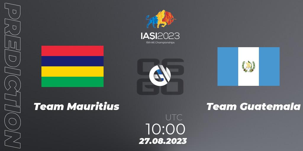 Team Mauritius vs Team Guatemala: Match Prediction. 27.08.23, CS2 (CS:GO), IESF World Esports Championship 2023