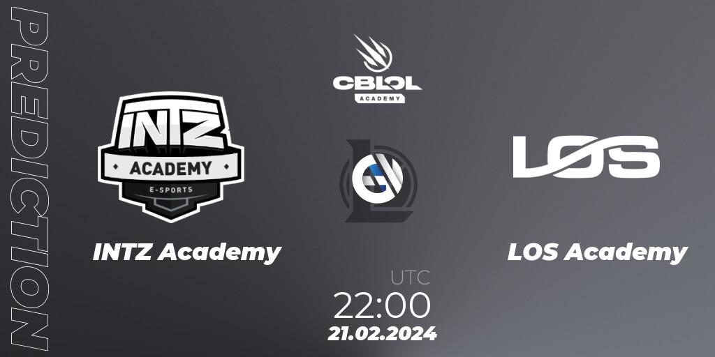 INTZ Academy vs LOS Academy: Match Prediction. 21.02.24, LoL, CBLOL Academy Split 1 2024