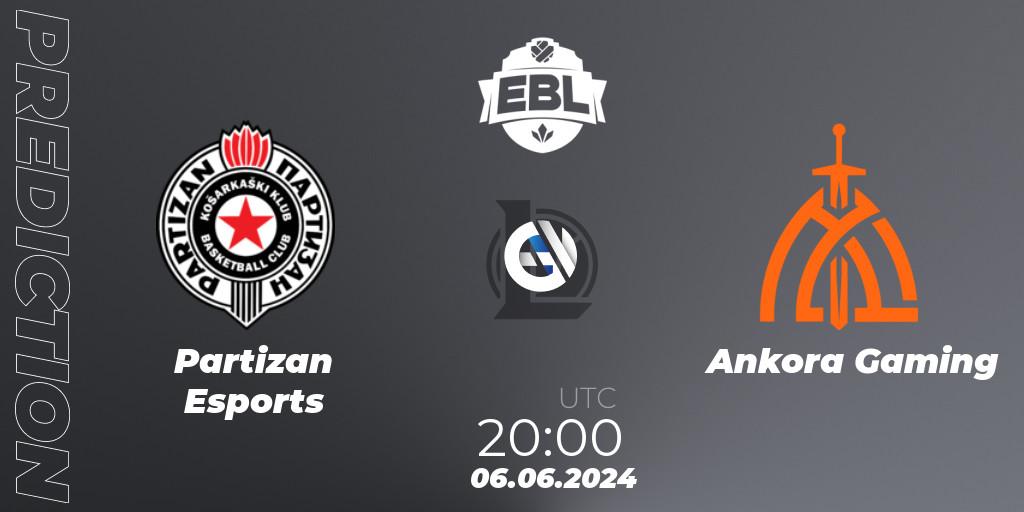 Partizan Esports vs Ankora Gaming: Match Prediction. 06.06.2024 at 20:00, LoL, Esports Balkan League Season 15