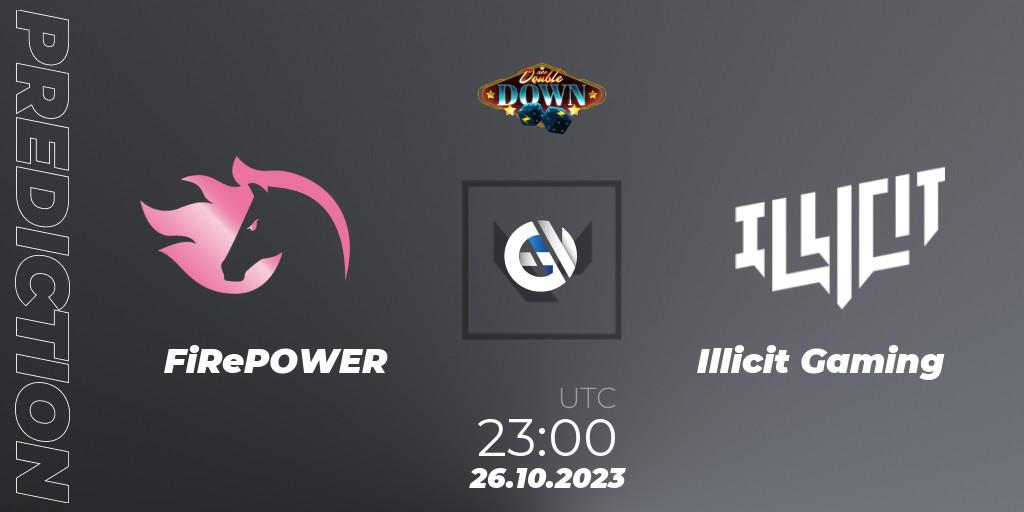 FiRePOWER vs Illicit Gaming: Match Prediction. 26.10.23, VALORANT, ACE Double Down