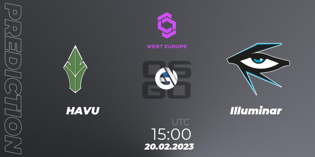 HAVU vs Illuminar: Match Prediction. 20.02.2023 at 16:00, Counter-Strike (CS2), CCT West Europe Series #1