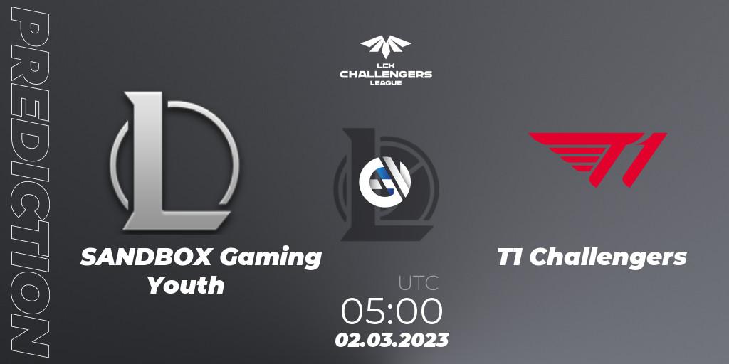 SANDBOX Gaming Youth vs T1 Challengers: Match Prediction. 02.03.23, LoL, LCK Challengers League 2023 Spring