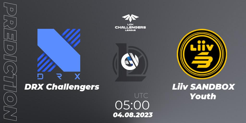 DRX Challengers vs Liiv SANDBOX Youth: Match Prediction. 04.08.23, LoL, LCK Challengers League 2023 Summer - Group Stage