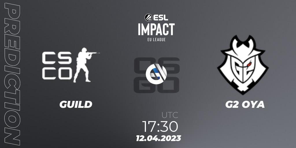 GUILD vs G2 OYA: Match Prediction. 12.04.23, CS2 (CS:GO), ESL Impact League Season 3: European Division