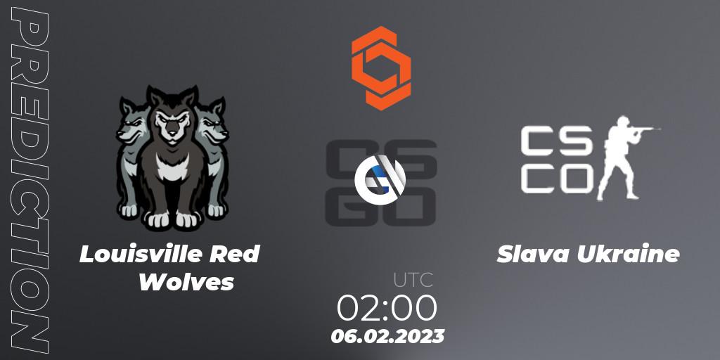 Louisville Red Wolves vs Slava Ukraine: Match Prediction. 06.02.23, CS2 (CS:GO), CCT North America Series #3