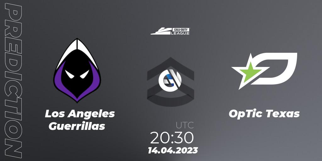 Los Angeles Guerrillas vs OpTic Texas: Match Prediction. 14.04.23, Call of Duty, Call of Duty League 2023: Stage 4 Major Qualifiers