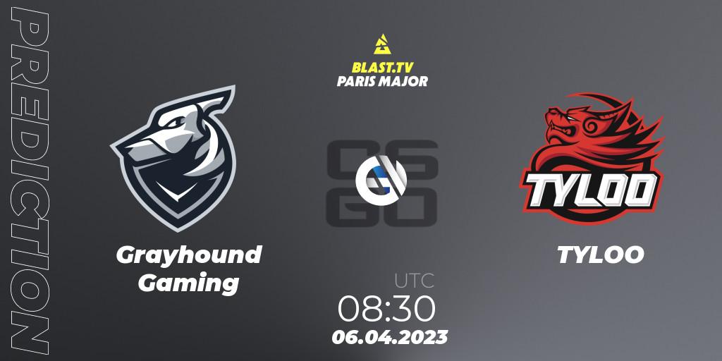 Grayhound Gaming vs TYLOO: Match Prediction. 07.04.23, CS2 (CS:GO), BLAST.tv Paris Major 2023 Asia-Pacific RMR