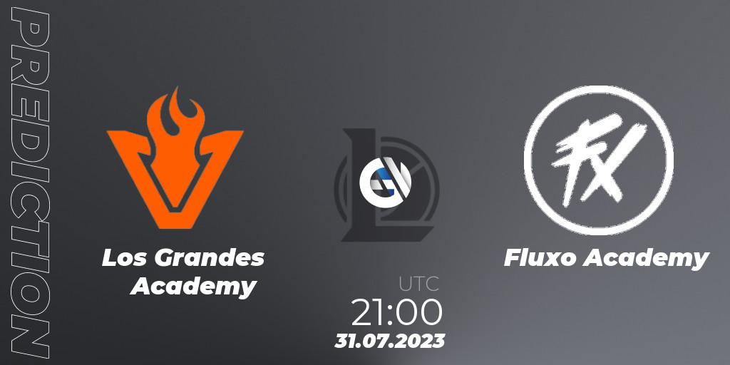 Los Grandes Academy vs Fluxo Academy: Match Prediction. 31.07.2023 at 21:00, LoL, CBLOL Academy Split 2 2023 - Group Stage