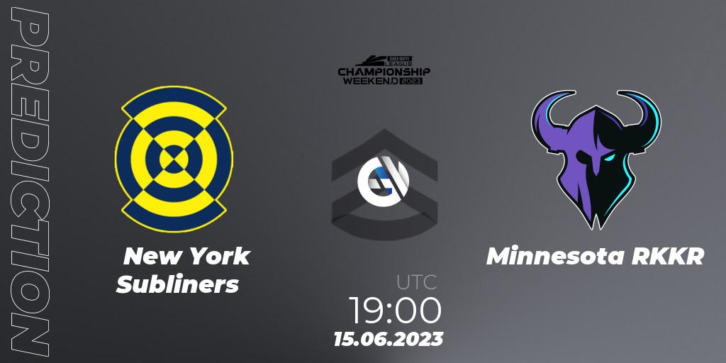 New York Subliners vs Minnesota RØKKR: Match Prediction. 15.06.2023 at 19:00, Call of Duty, Call of Duty League Championship 2023