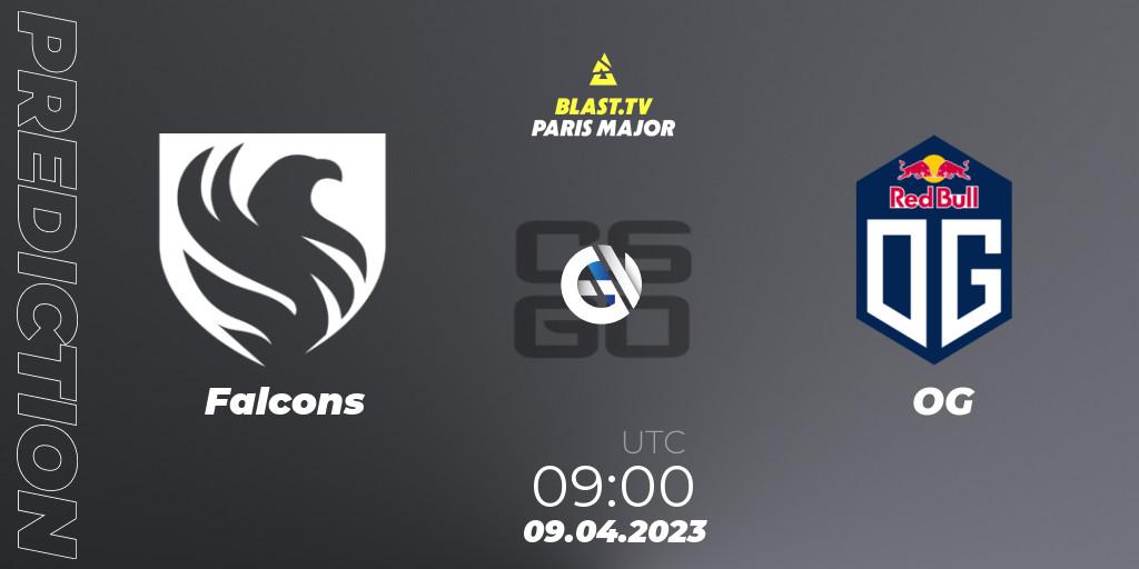 Falcons vs OG: Match Prediction. 09.04.2023 at 09:00, Counter-Strike (CS2), BLAST.tv Paris Major 2023 Europe RMR A