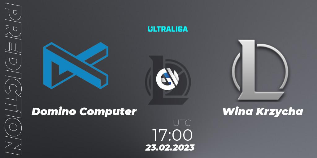 Domino Computer vs Wina Krzycha: Match Prediction. 23.02.2023 at 17:00, LoL, Ultraliga 2nd Division Season 6