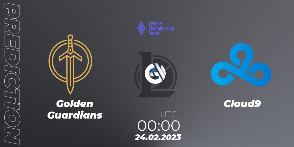 Golden Guardians vs Cloud9: Match Prediction. 24.02.23, LoL, LCS Spring 2023 - Group Stage