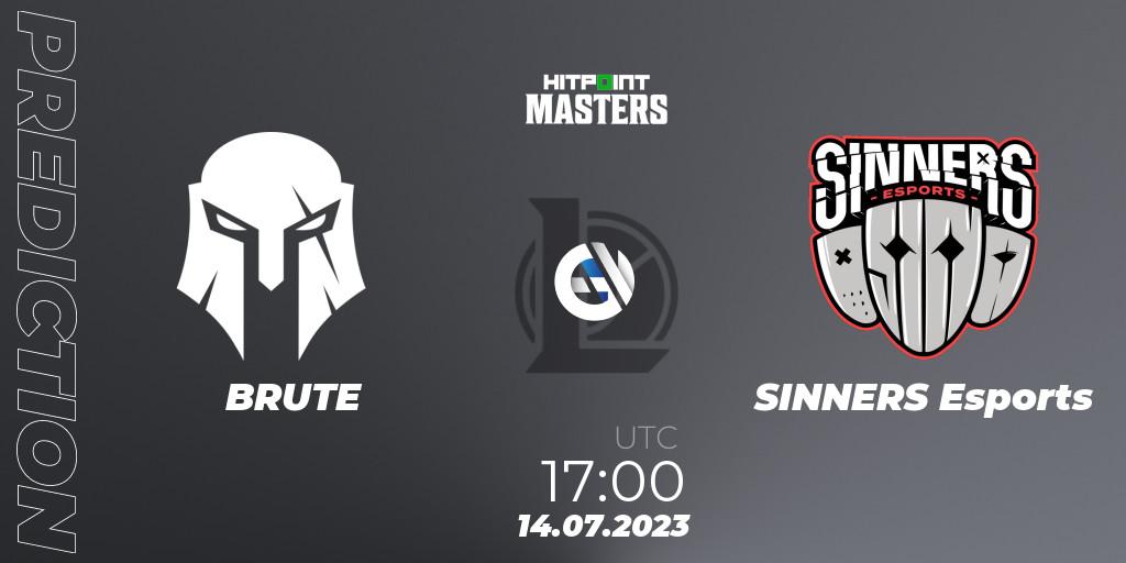 BRUTE vs SINNERS Esports: Match Prediction. 14.07.23, LoL, Hitpoint Masters Summer 2023 - Group Stage