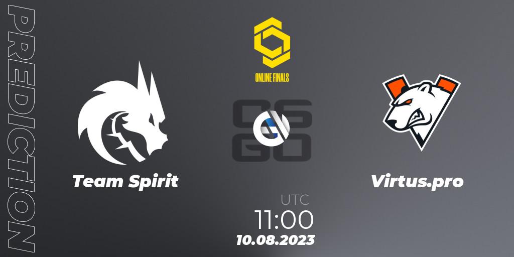 Team Spirit vs Virtus.pro: Match Prediction. 10.08.23, CS2 (CS:GO), CCT 2023 Online Finals 2