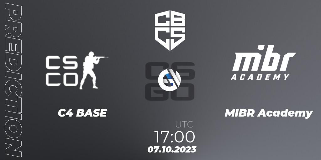 C4 BASE vs MIBR Academy: Match Prediction. 07.10.2023 at 17:00, Counter-Strike (CS2), CBCS 2023 Season 3: Open Qualifier #1