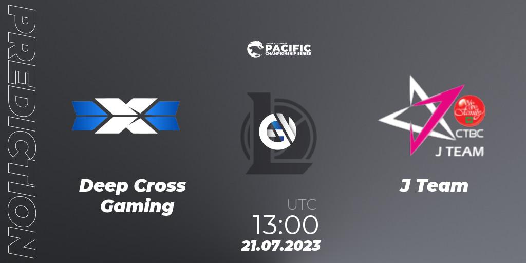 Deep Cross Gaming vs J Team: Match Prediction. 21.07.2023 at 13:30, LoL, PACIFIC Championship series Group Stage
