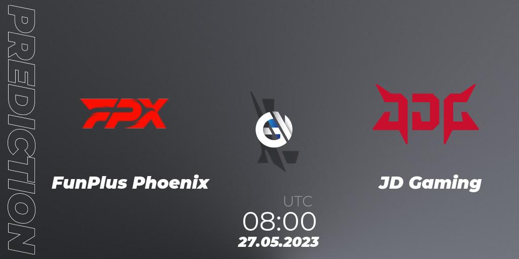 FunPlus Phoenix vs JD Gaming: Match Prediction. 27.05.2023 at 08:00, Wild Rift, WRL Asia 2023 - Season 1 - Regular Season