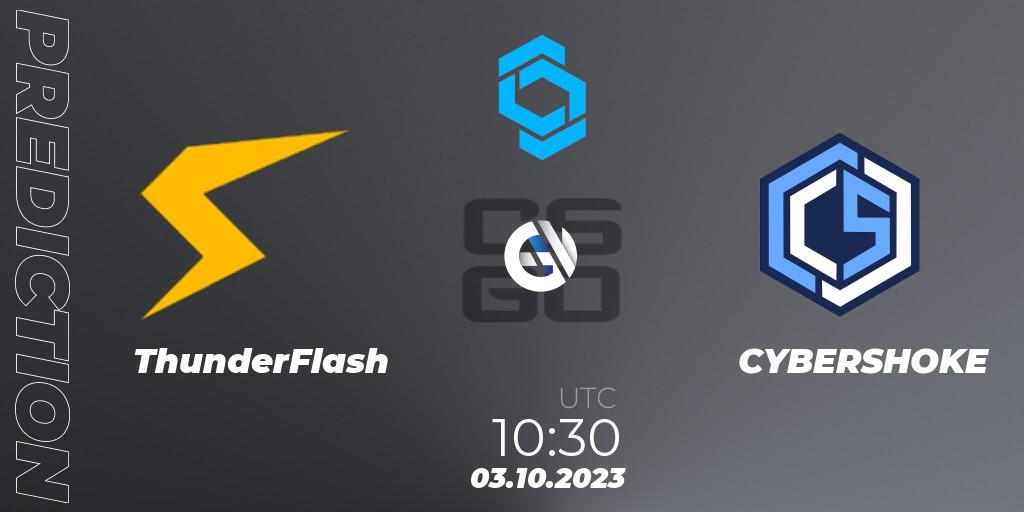 ThunderFlash vs CYBERSHOKE: Match Prediction. 03.10.2023 at 10:30, Counter-Strike (CS2), CCT East Europe Series #2