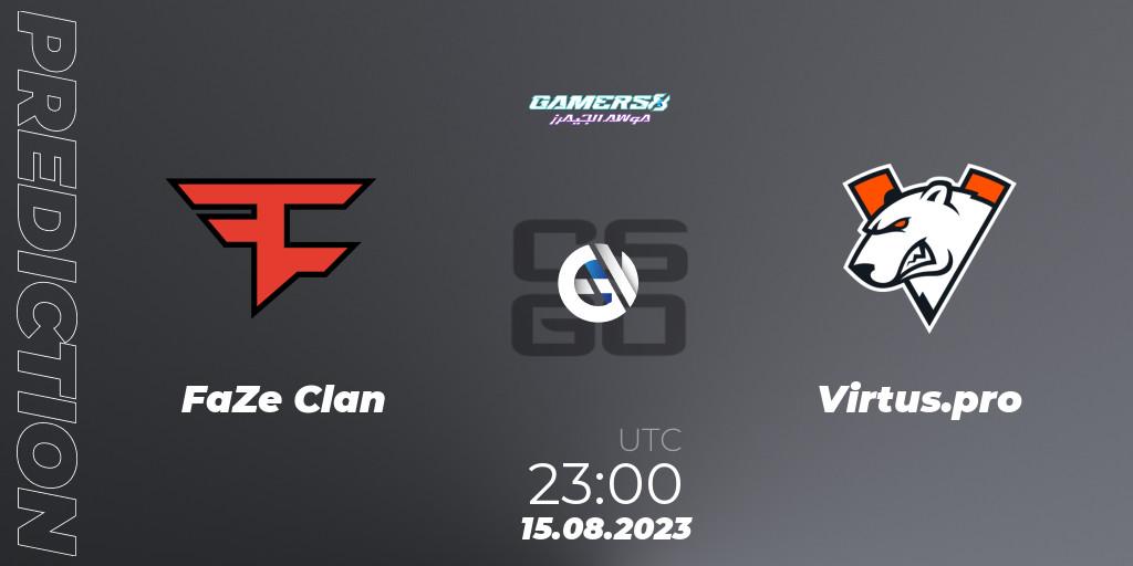 FaZe Clan vs Virtus.pro: Match Prediction. 17.08.23, CS2 (CS:GO), Gamers8 2023