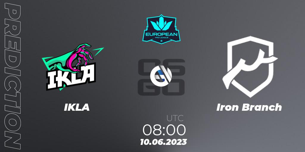 IKLA vs Iron Branch: Match Prediction. 10.06.23, CS2 (CS:GO), European Pro League Season 8