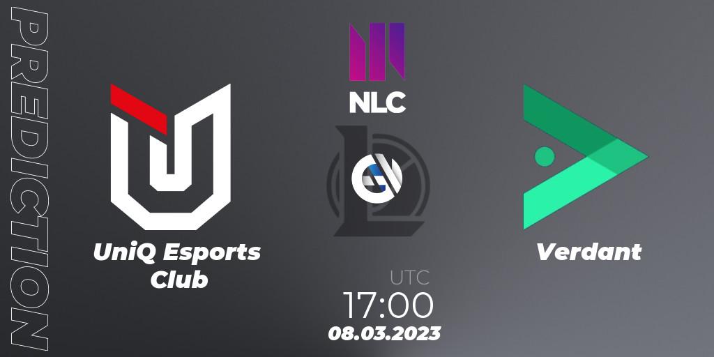 UniQ Esports Club vs Verdant: Match Prediction. 08.03.2023 at 17:00, LoL, NLC 1st Division Spring 2023