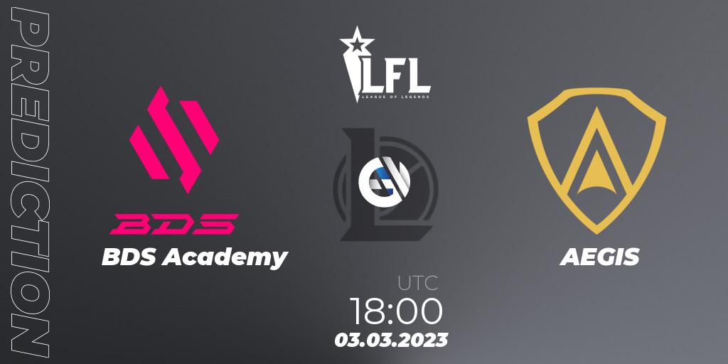 BDS Academy vs AEGIS: Match Prediction. 03.03.23, LoL, LFL Spring 2023 - Group Stage