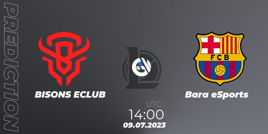 BISONS ECLUB vs Barça eSports: Match Prediction. 09.07.23, LoL, Superliga Summer 2023 - Group Stage