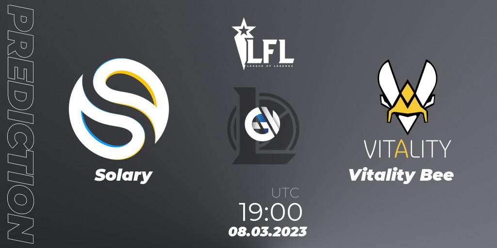 Solary vs Vitality Bee: Match Prediction. 08.03.2023 at 19:00, LoL, LFL Spring 2023 - Group Stage