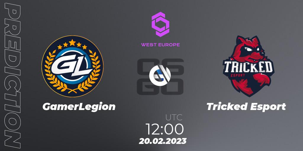 GamerLegion vs Tricked Esport: Match Prediction. 20.02.2023 at 12:00, Counter-Strike (CS2), CCT West Europe Series #1