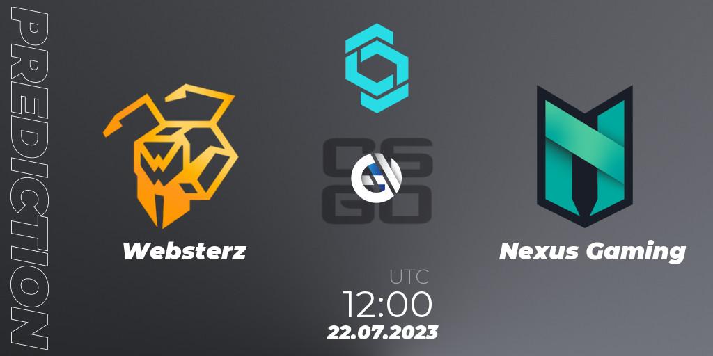 Websterz vs Nexus Gaming: Match Prediction. 22.07.2023 at 12:00, Counter-Strike (CS2), CCT North Europe Series #6