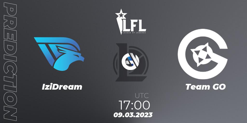 IziDream vs Team GO: Match Prediction. 09.03.2023 at 17:00, LoL, LFL Spring 2023 - Group Stage