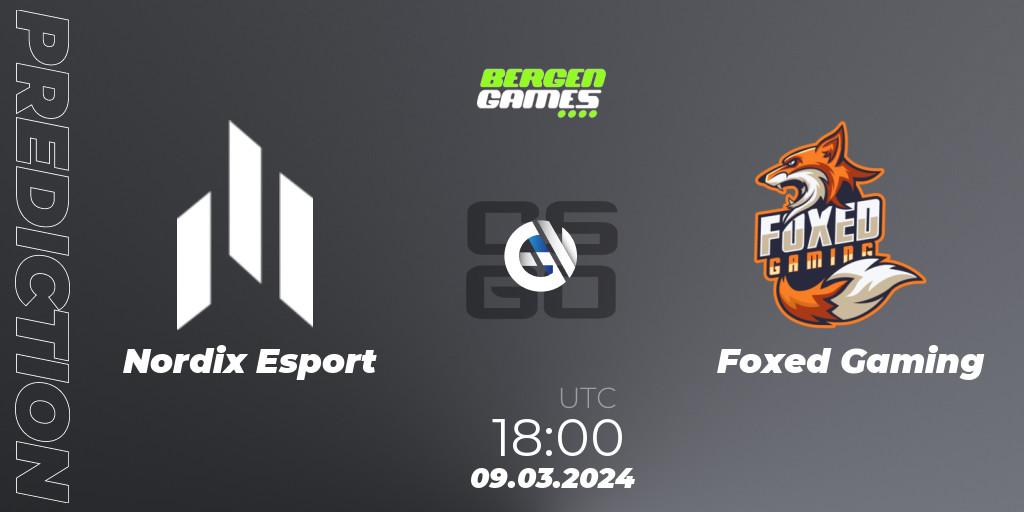 Nordix Esport vs Foxed Gaming: Match Prediction. 12.03.24, CS2 (CS:GO), Bergen Games 2024: Online Stage