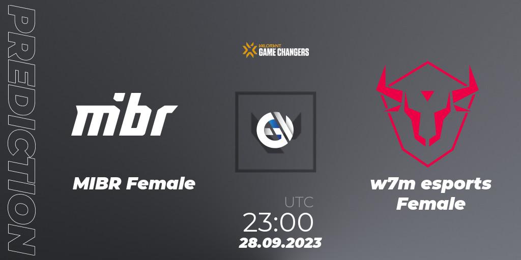MIBR Female vs w7m esports Female: Match Prediction. 28.09.23, VALORANT, VCT 2023: Game Changers Brazil Series 2